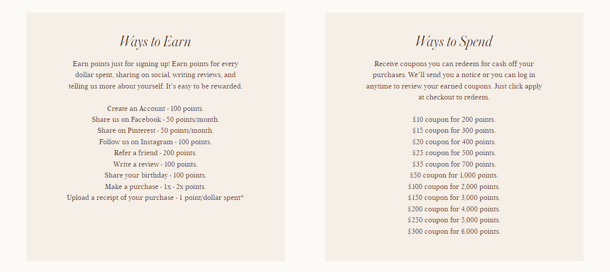 Fashion Loyalty Program
